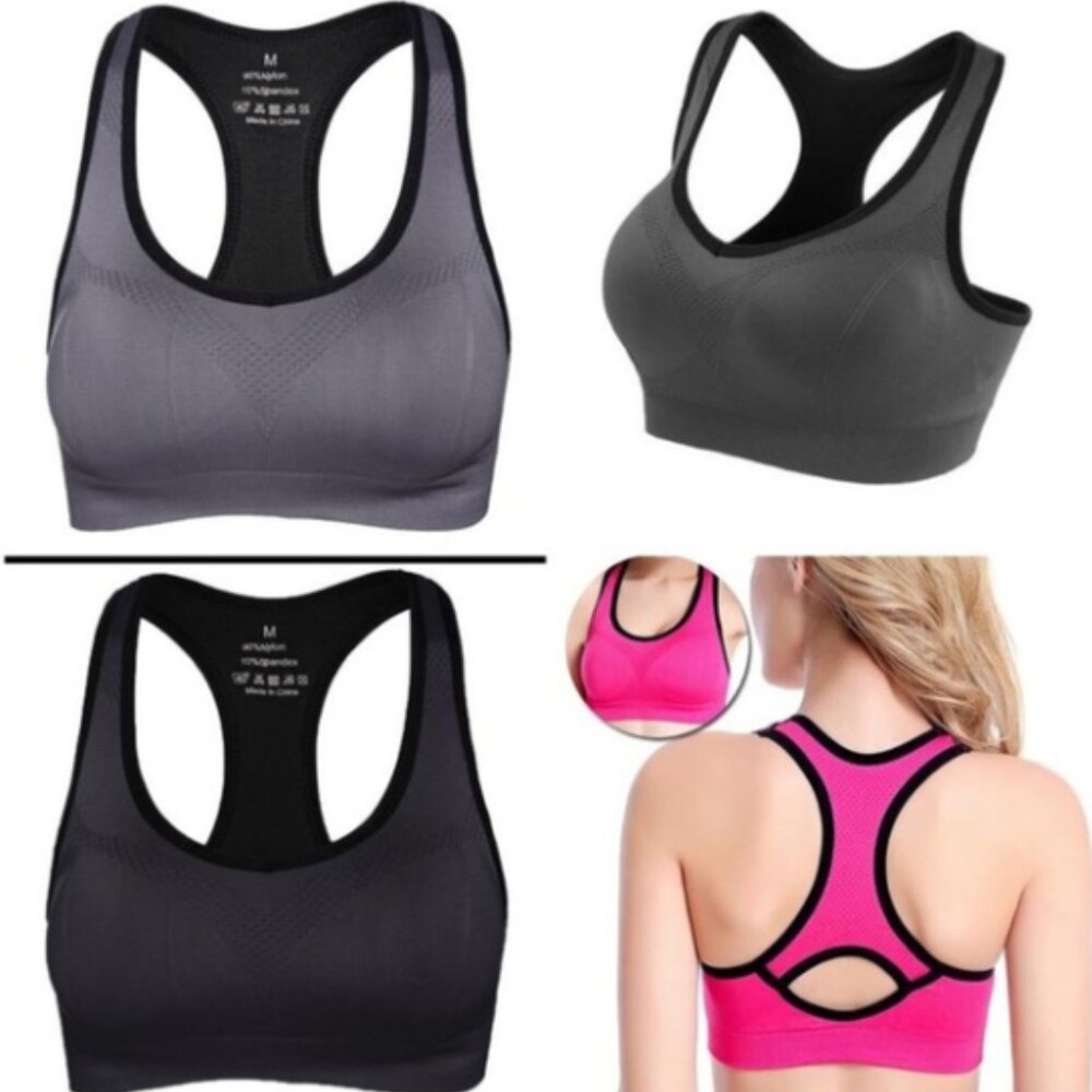 Seamless Fitness Bra Racerback -6011 BLACK‎